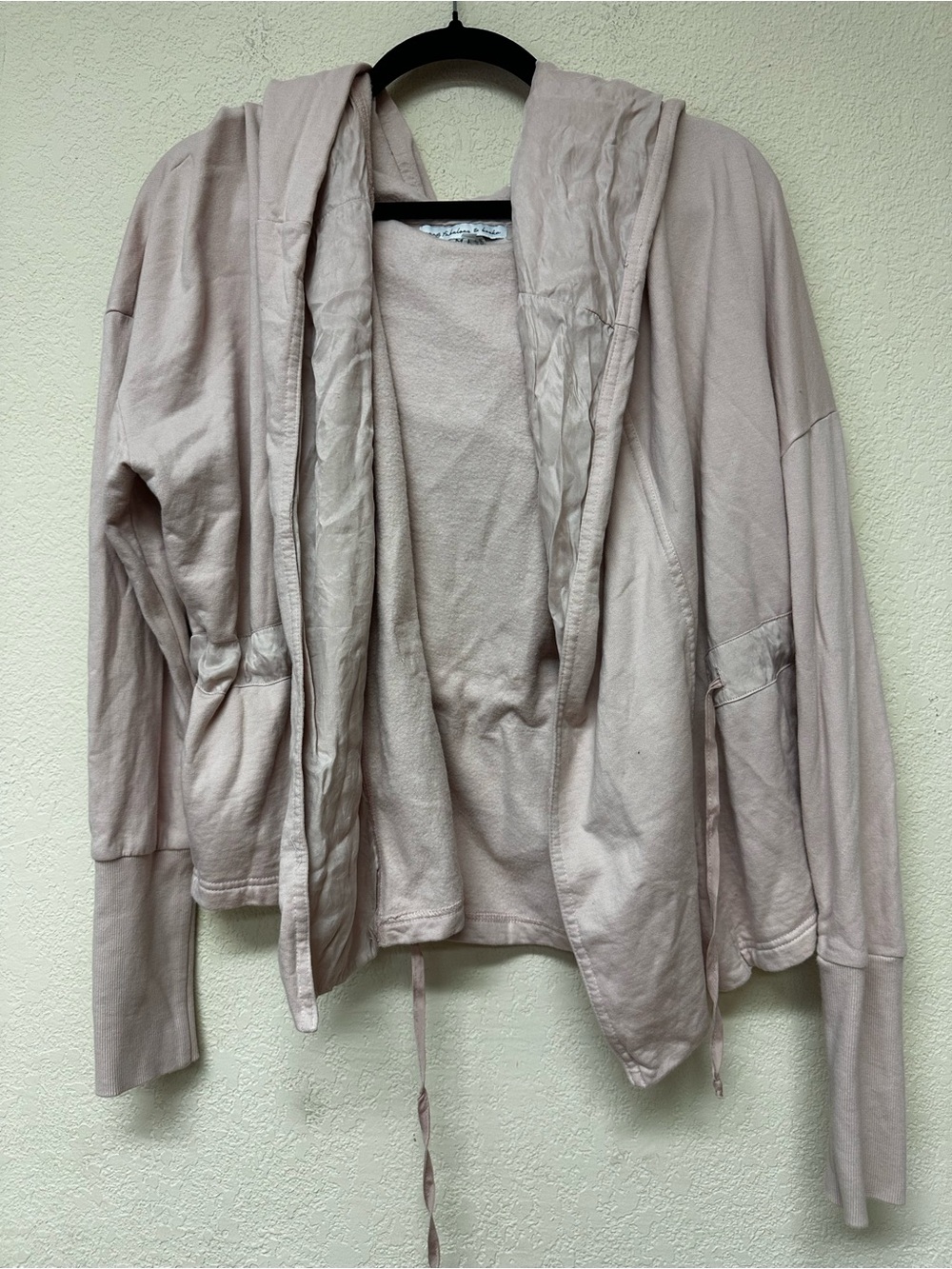 Young Fabulous & Broke Blush Hooded Open Front Jacket size M